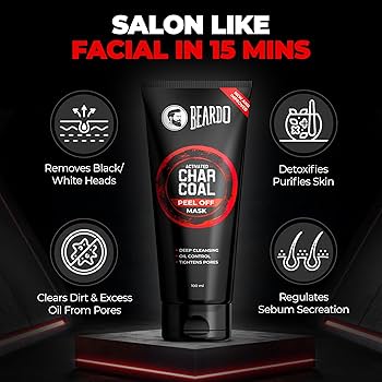 Beardo Charcoal Peel Off Mask MUVAYA