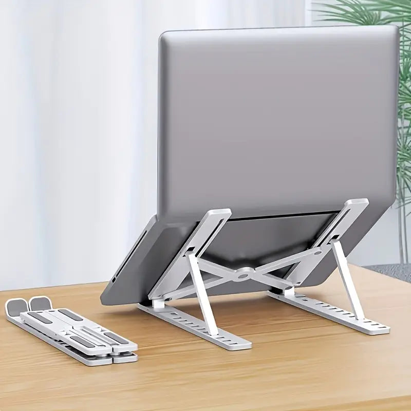 Adjustable Height Laptop Stand – Portable Foldable Cooling Base for Desk MUVAYA