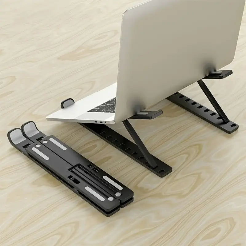 Adjustable Height Laptop Stand – Portable Foldable Cooling Base for Desk MUVAYA
