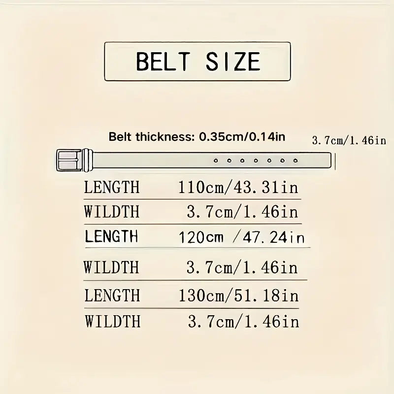 Men's Belt Vintage Pin Buckle Double-Sided Strap MUVAYA