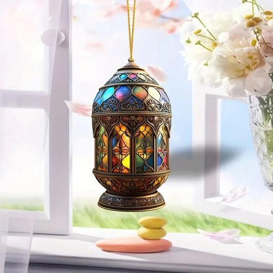 Bohemian Style Acrylic Eid Lantern Hanging Ornament MUVAYA