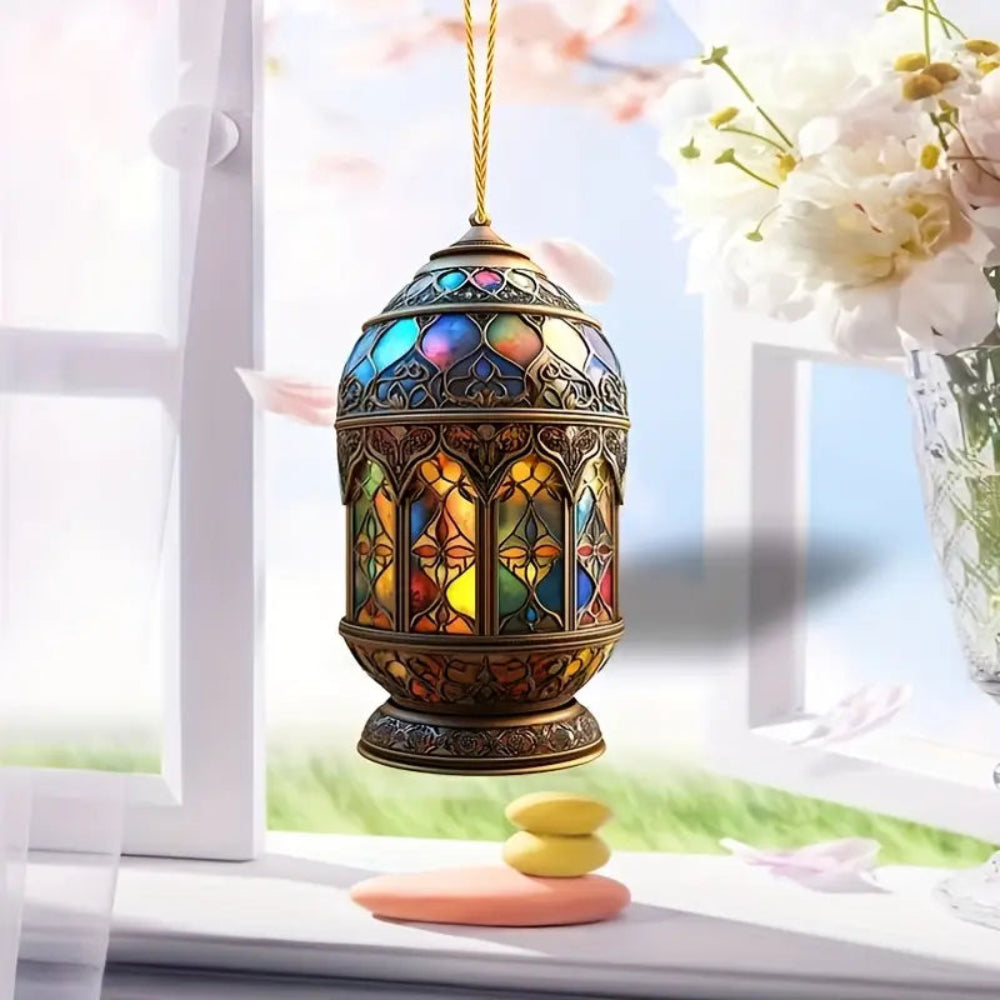 Bohemian Style Acrylic Eid Lantern Hanging Ornament MUVAYA