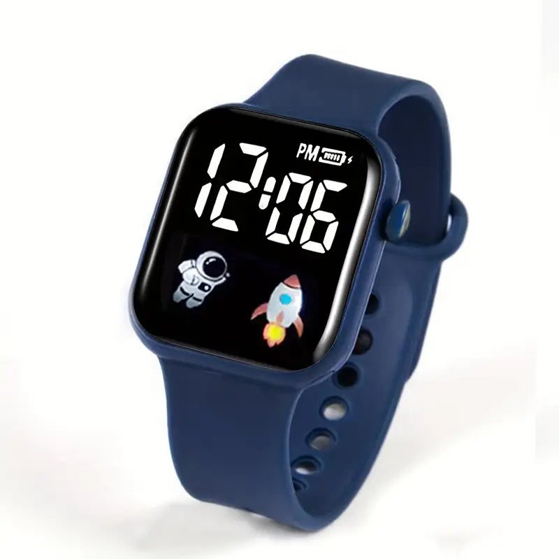 4PCS Wristwatch and Astronaut Magnetic Pendant Bracelet Set for Boys and Girls MUVAYA