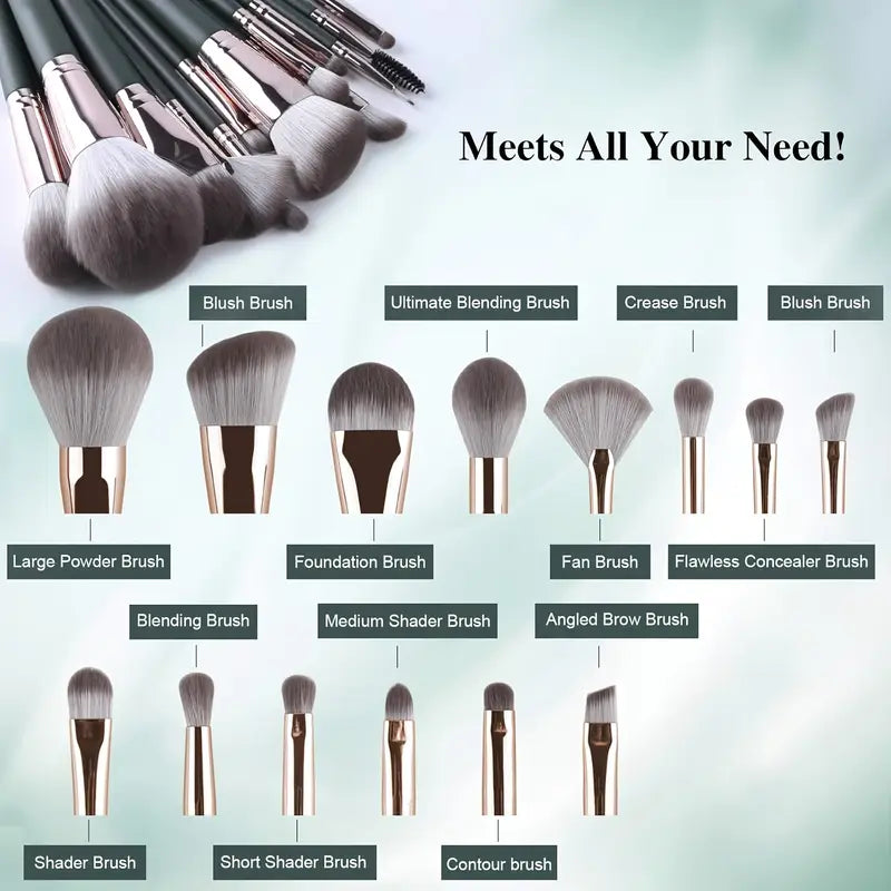 14pcs Premium Makeup Brush Set MUVAYA