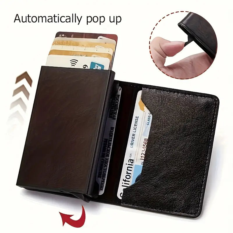 Ultra-Thin RFID-Blocking Men'S Wallet MUVAYA