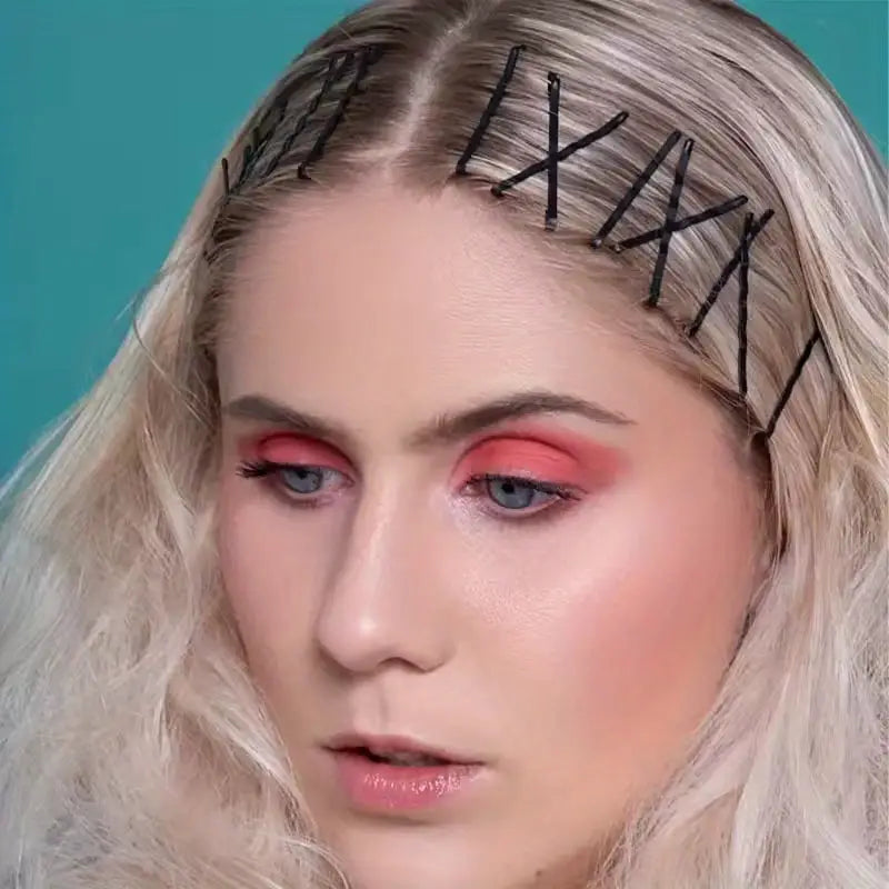 100Pcs Black Wave Hair Clip Set MUVAYA