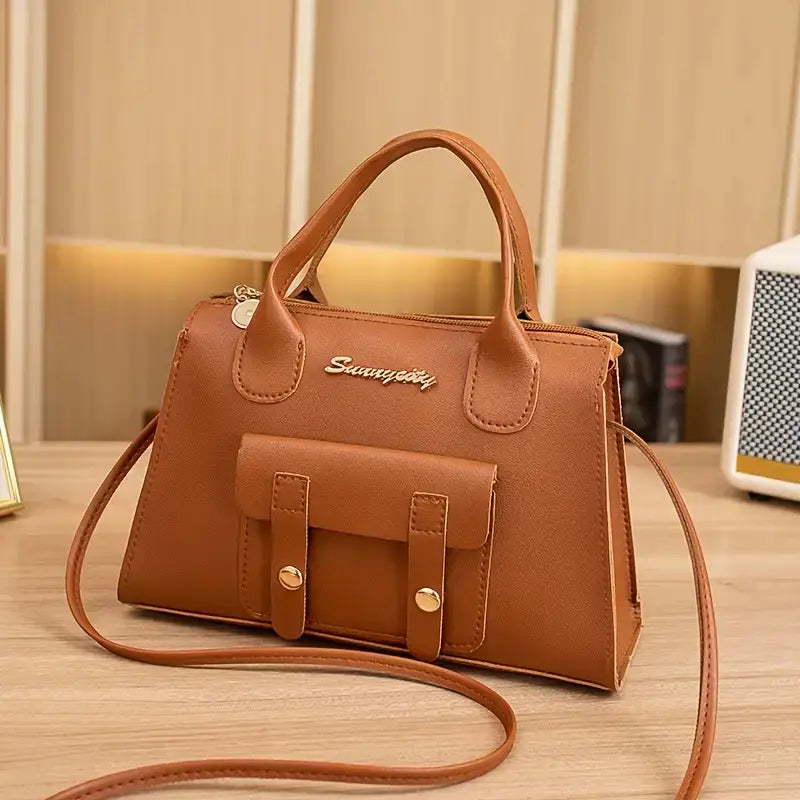 Korean Style Women's Bag - Minimalist Synthetic Handbag MUVAYA