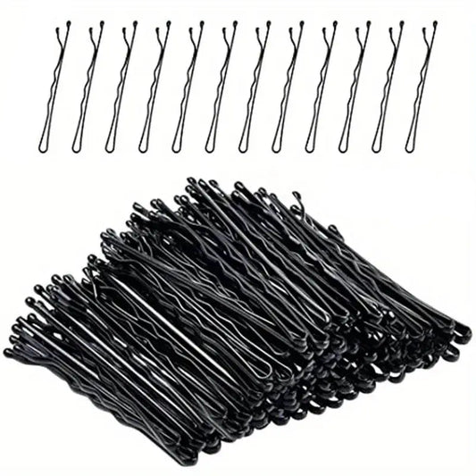 100Pcs Black Wave Hair Clip Set MUVAYA