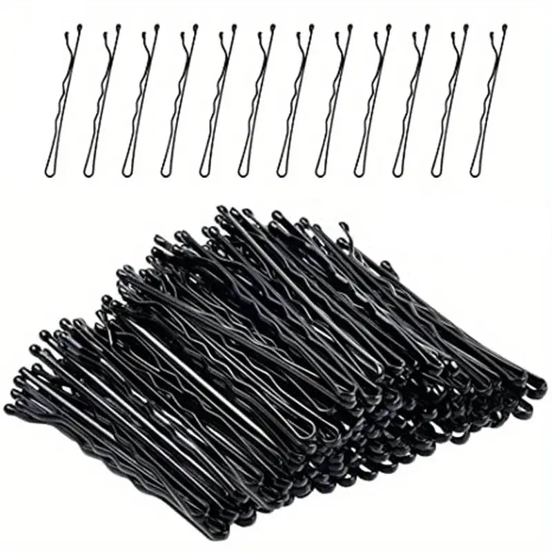 100Pcs Black Wave Hair Clip Set MUVAYA