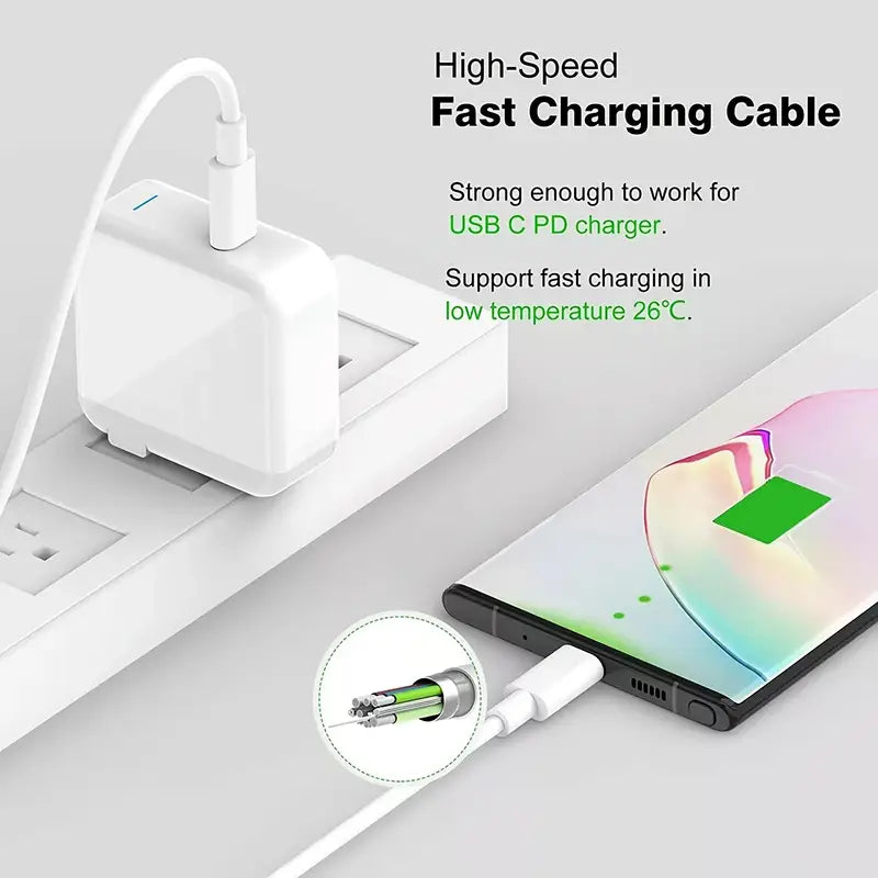 Fast Charging USB Type-C Cable USB-C to USB-C MUVAYA