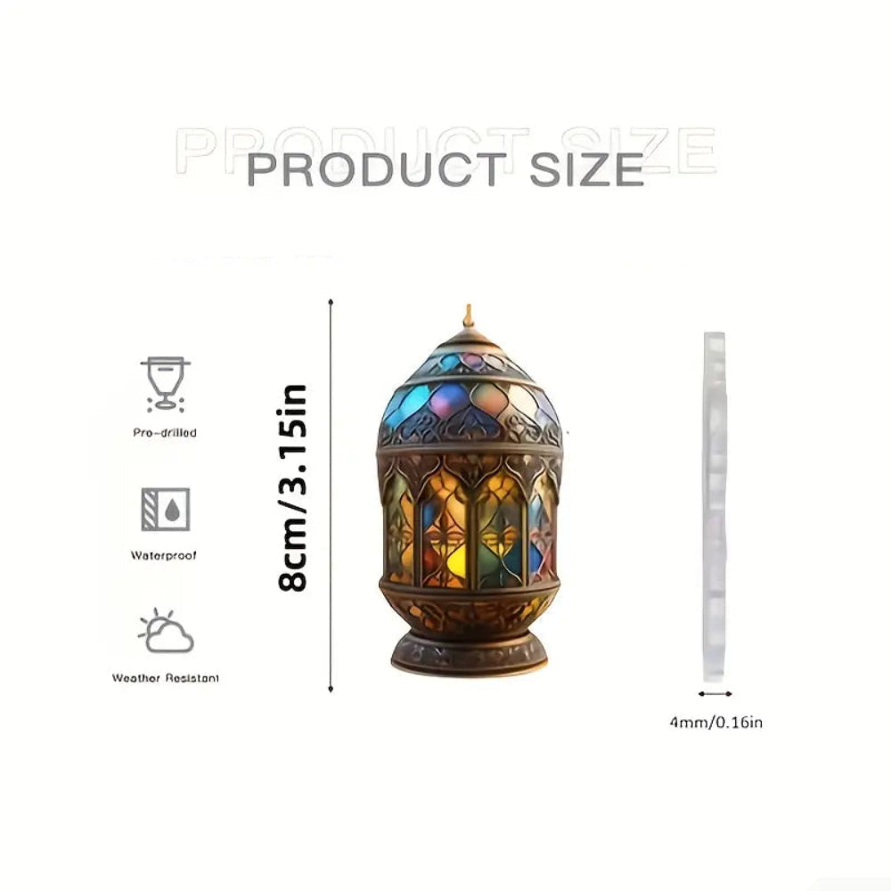 Bohemian Style Acrylic Eid Lantern Hanging Ornament MUVAYA