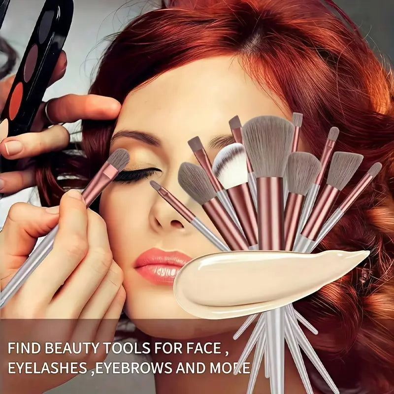 Makeup Brush Set + 2pcs Makeup Sponges MUVAYA