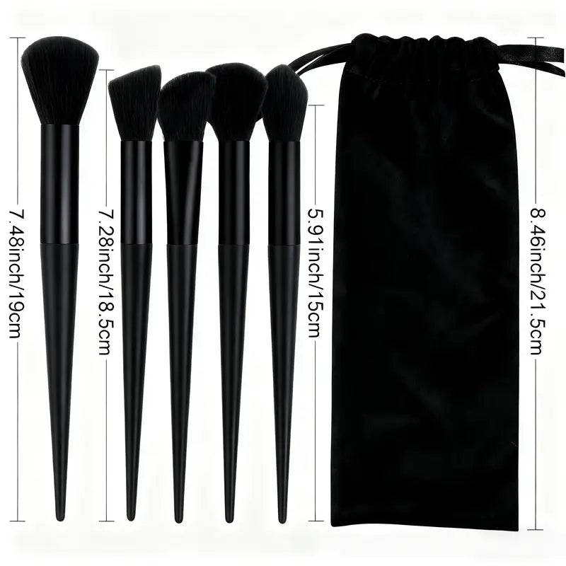 13pcs High-Quality Black Makeup Brush Set MUVAYA