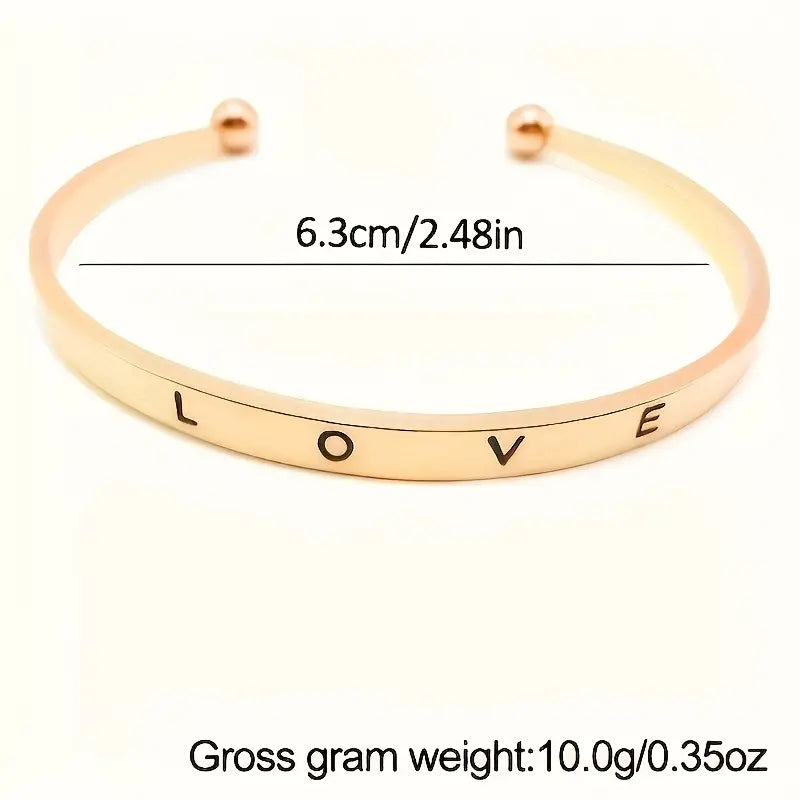 4pcs Golden Quartz Watch and Bracelet Set for Men & Women MUVAYA