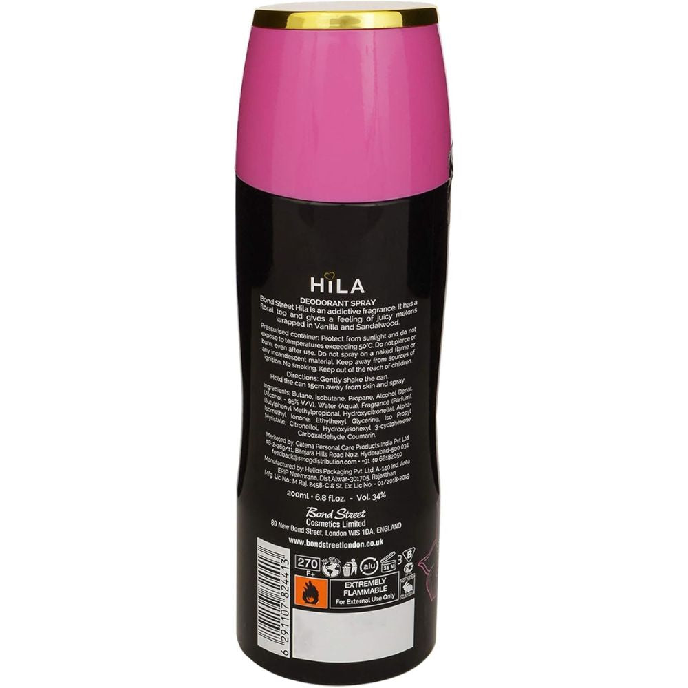 Bond Street London Hila Deodorant Spray for Women - 200ml Bond Street