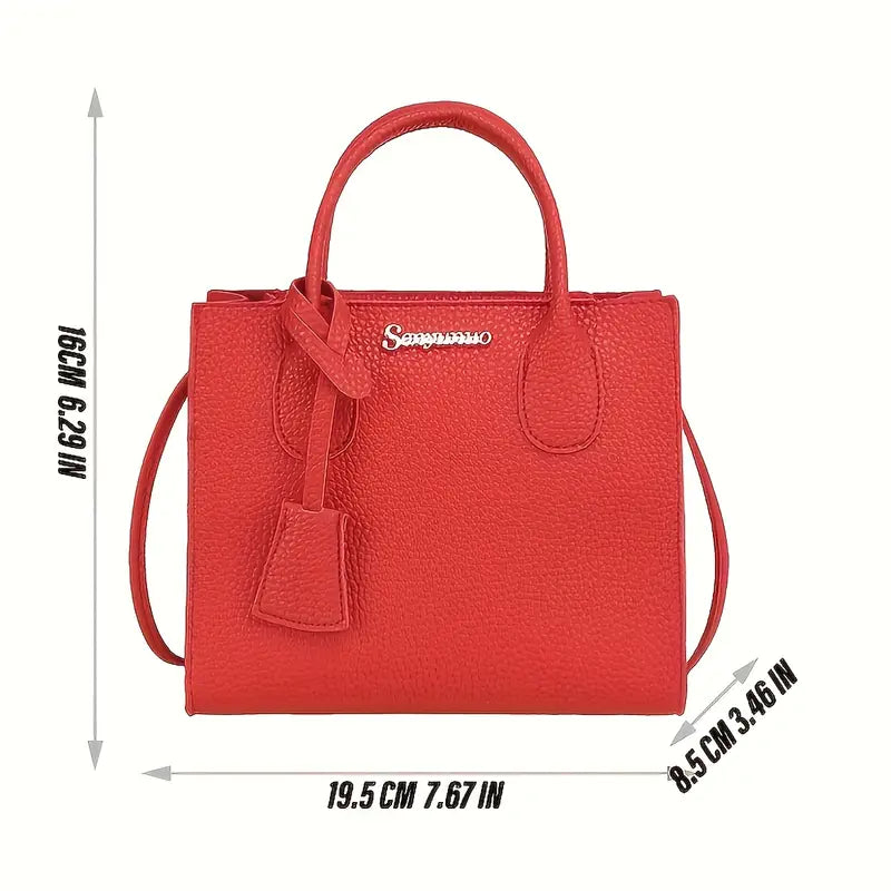 Women's Large Capacity Synthetic Leather Tote & Handbag MUVAYA