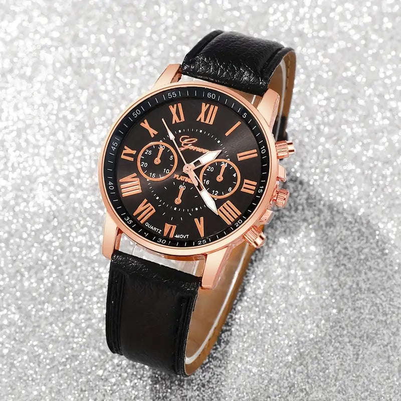 Elegant 6pcs Women’s Quartz Watch Set MUVAYA