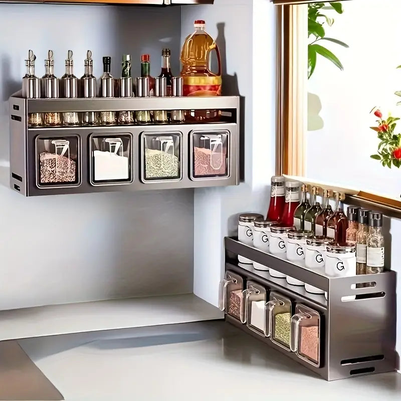 Wall-Mounted Spice Organizer Rack MUVAYA