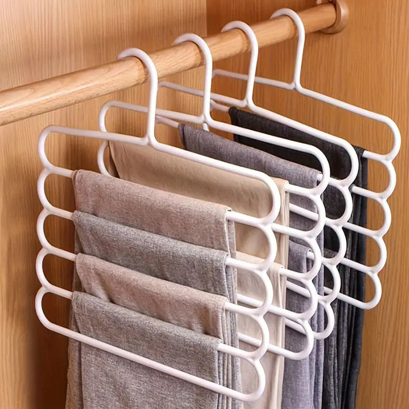Multifunctional 5-Layer Plastic Trouser Hanger MUVAYA