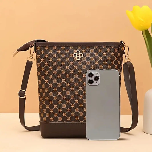 Vintage Geometric Pattern Crossbody Bag for Women MUVAYA