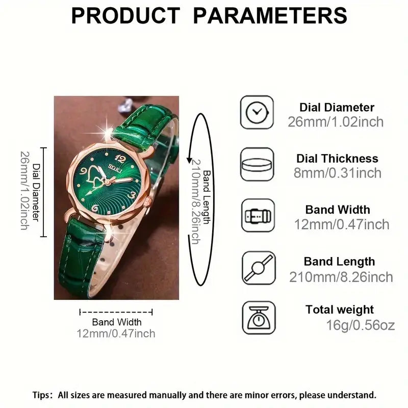 6pcs Women's Quartz Watch Set MUVAYA