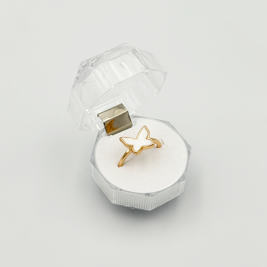 White Butterfly Ring MUVAYA