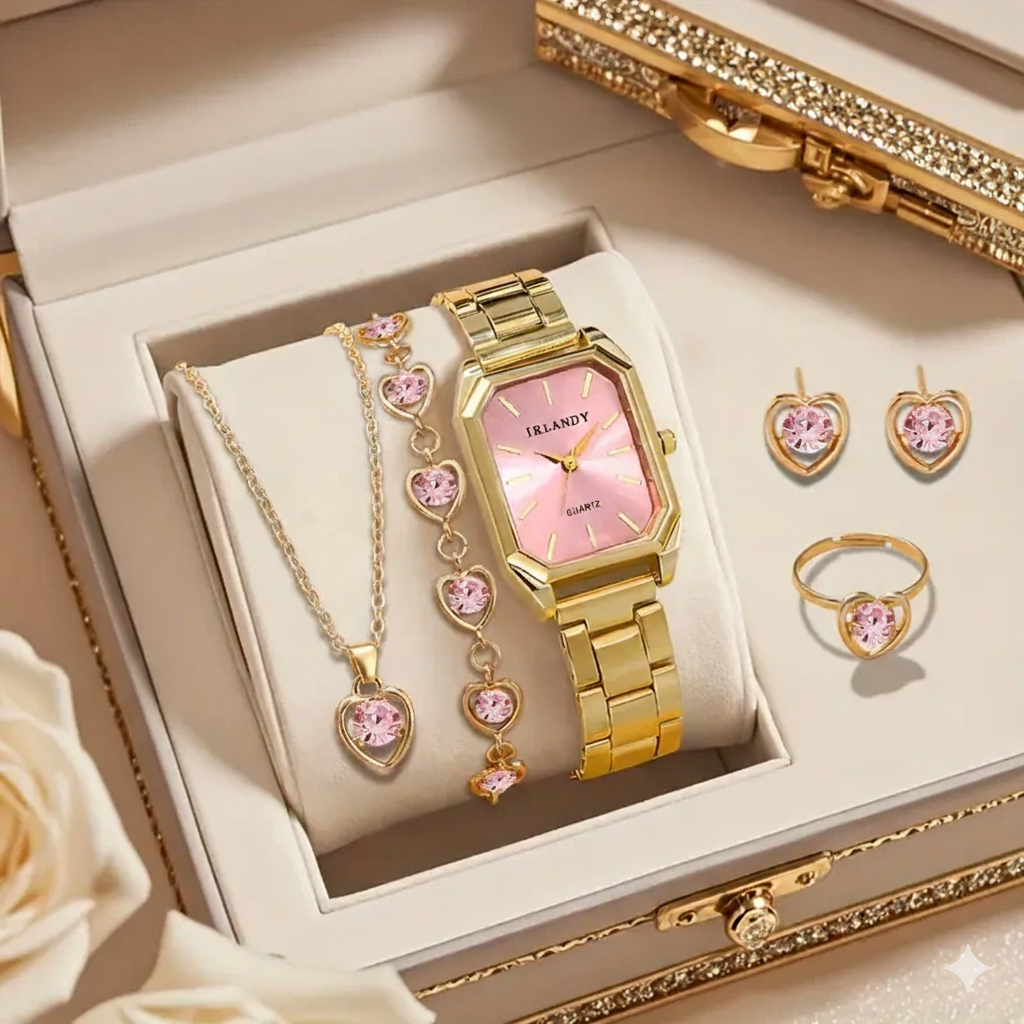 Women's Square Watch & Jewelry Set MUVAYA