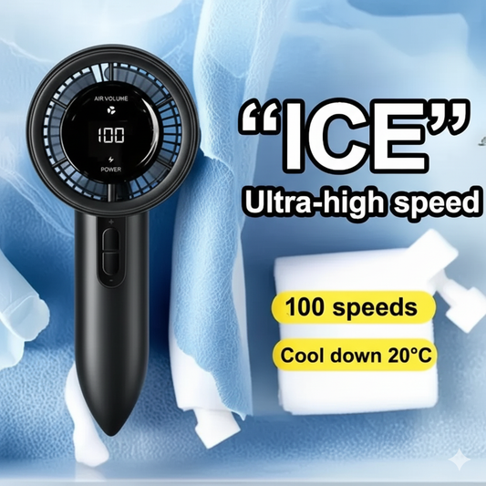 AI00 Handheld Turbo Fan 13000 RPM – High-Speed USB-C Portable Cooling Fan MUVAYA