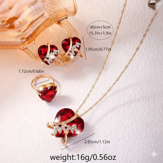 5pcs Women’s Love Dial Quartz Watch Set MUVAYA