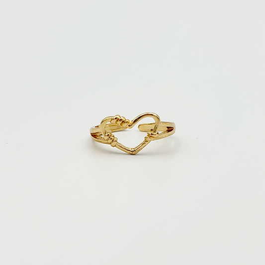 Twisted Wire Heart Ring MUVAYA