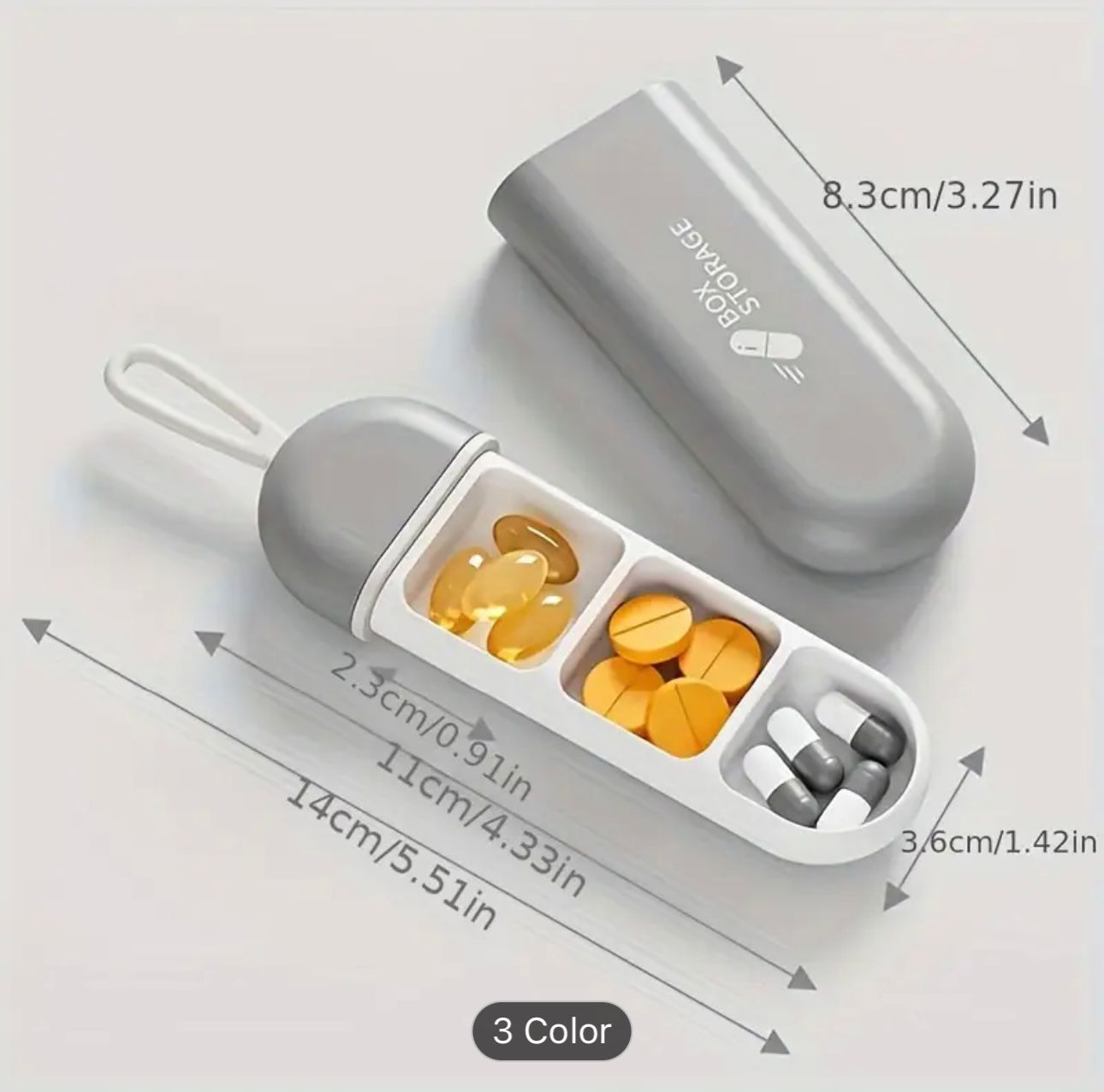 Mini Pill Box 3 Compartment MUVAYA