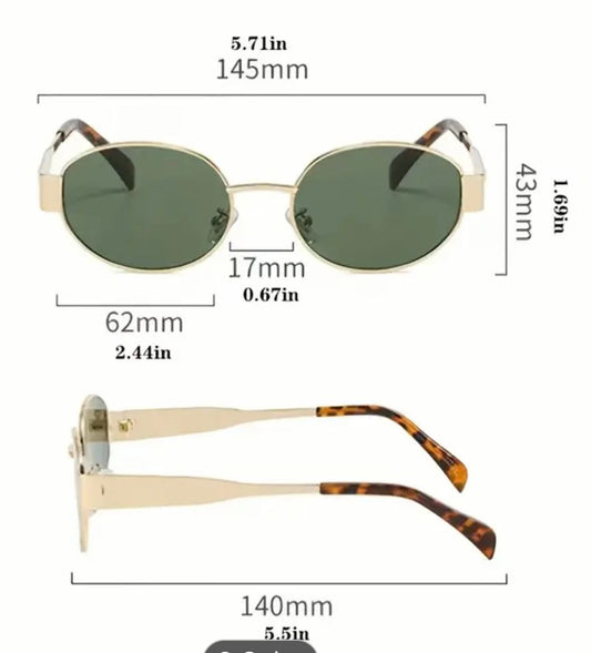 Vintage Oval Anti-Glare Glasses – Golden Frame MUVAYA