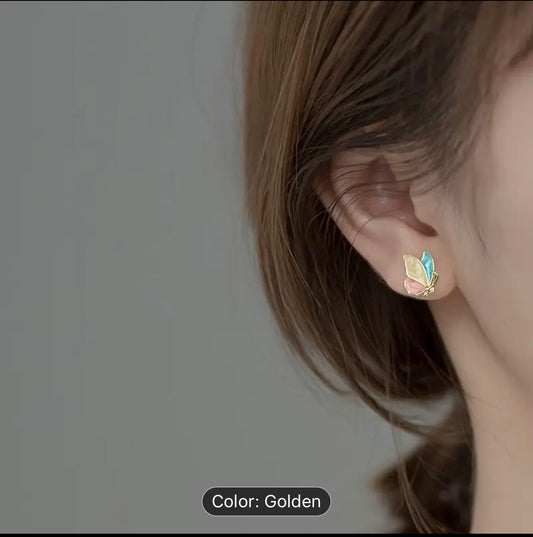 Elegant Asymmetric Butterfly Earrings MUVAYA