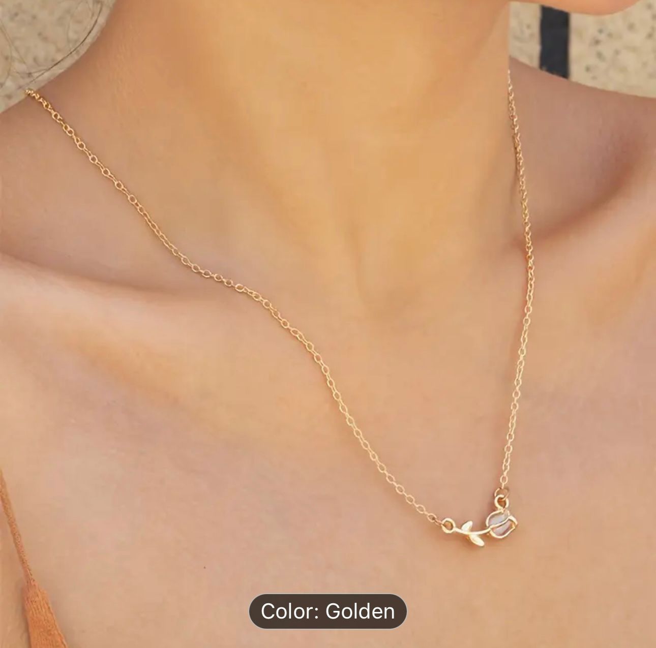 Elegant Tulip Pendant Necklace MUVAYA