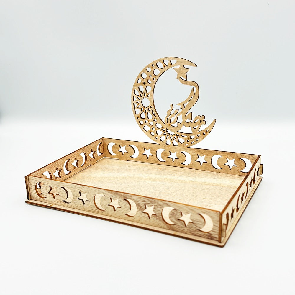 Eid Mubarak & Ramadan Kareem Wooden Serving Tray MUVAYA