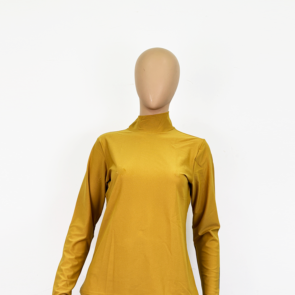 Lady´s High Neck LongSleeve All Mesh T-Shirt MUVAYA