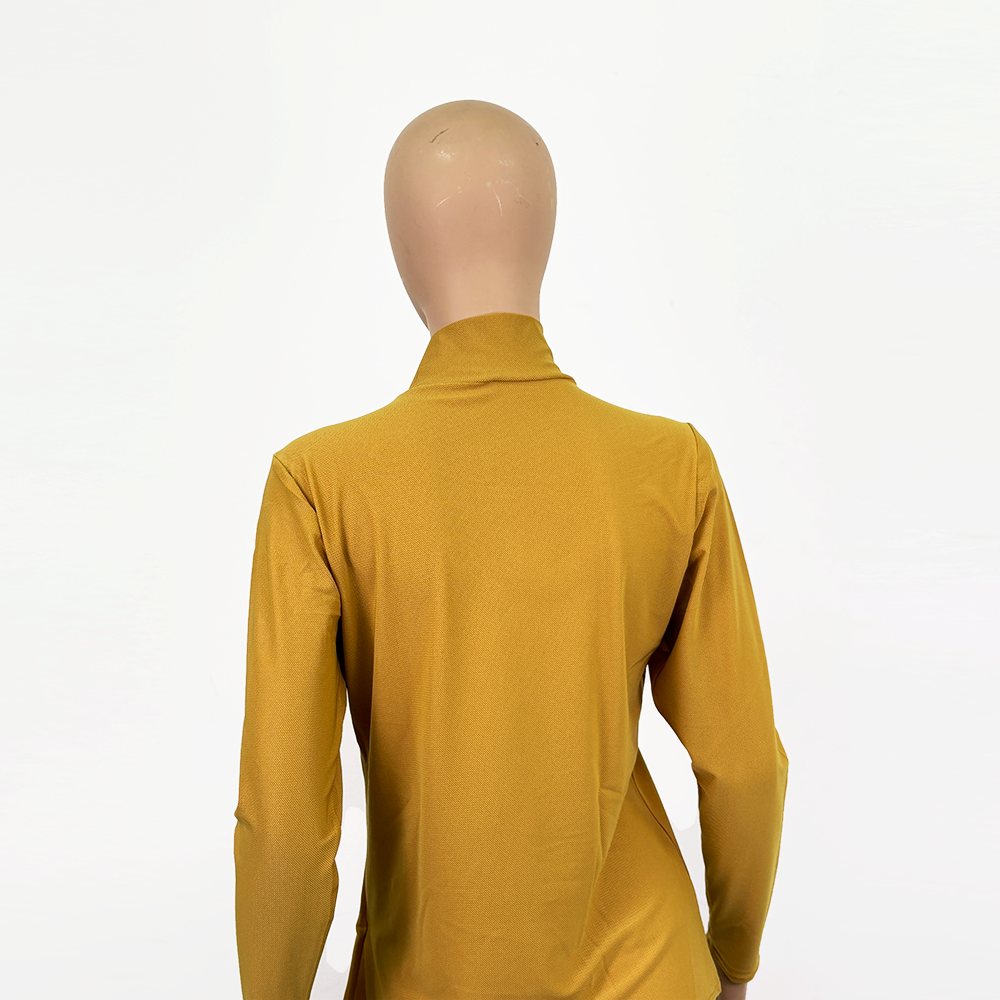 Lady´s High Neck LongSleeve All Mesh T-Shirt MUVAYA