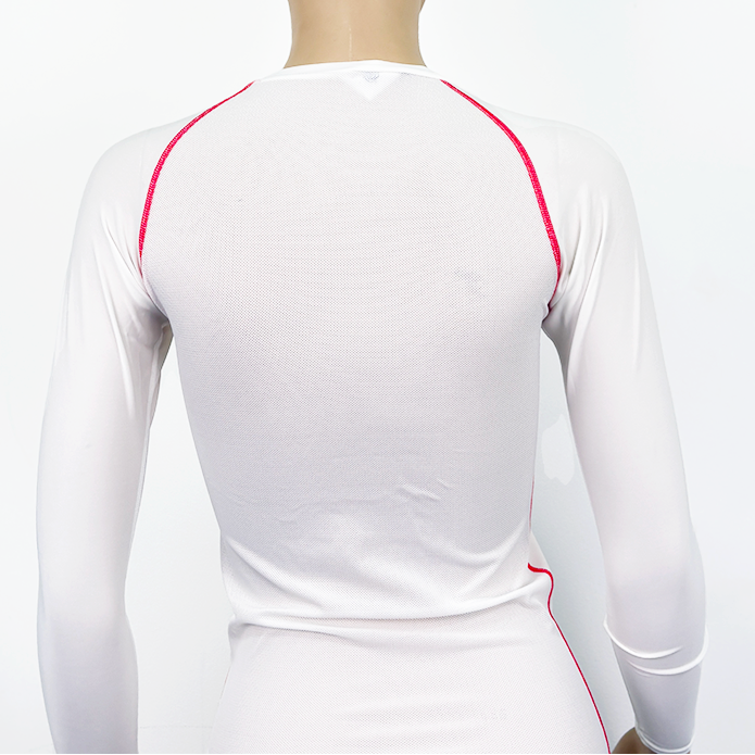 Lady´s CrewNeck LongSleeve Back Mesh T-Shirt MUVAYA