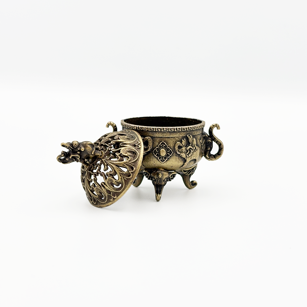 Triple-Legged Incense Burner - Elephant MUVAYA