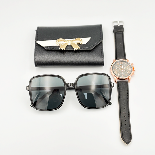 3pcs Women's Fashion Quartz Watch Set MUVAYA