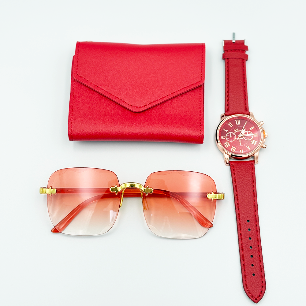 3pcs Women's Fashion Quartz Watch Set MUVAYA