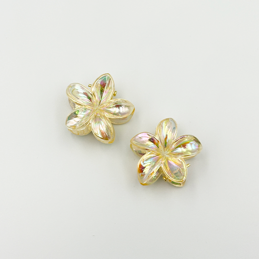 2pcs Boho Transparent Resin Flower Clips MUVAYA