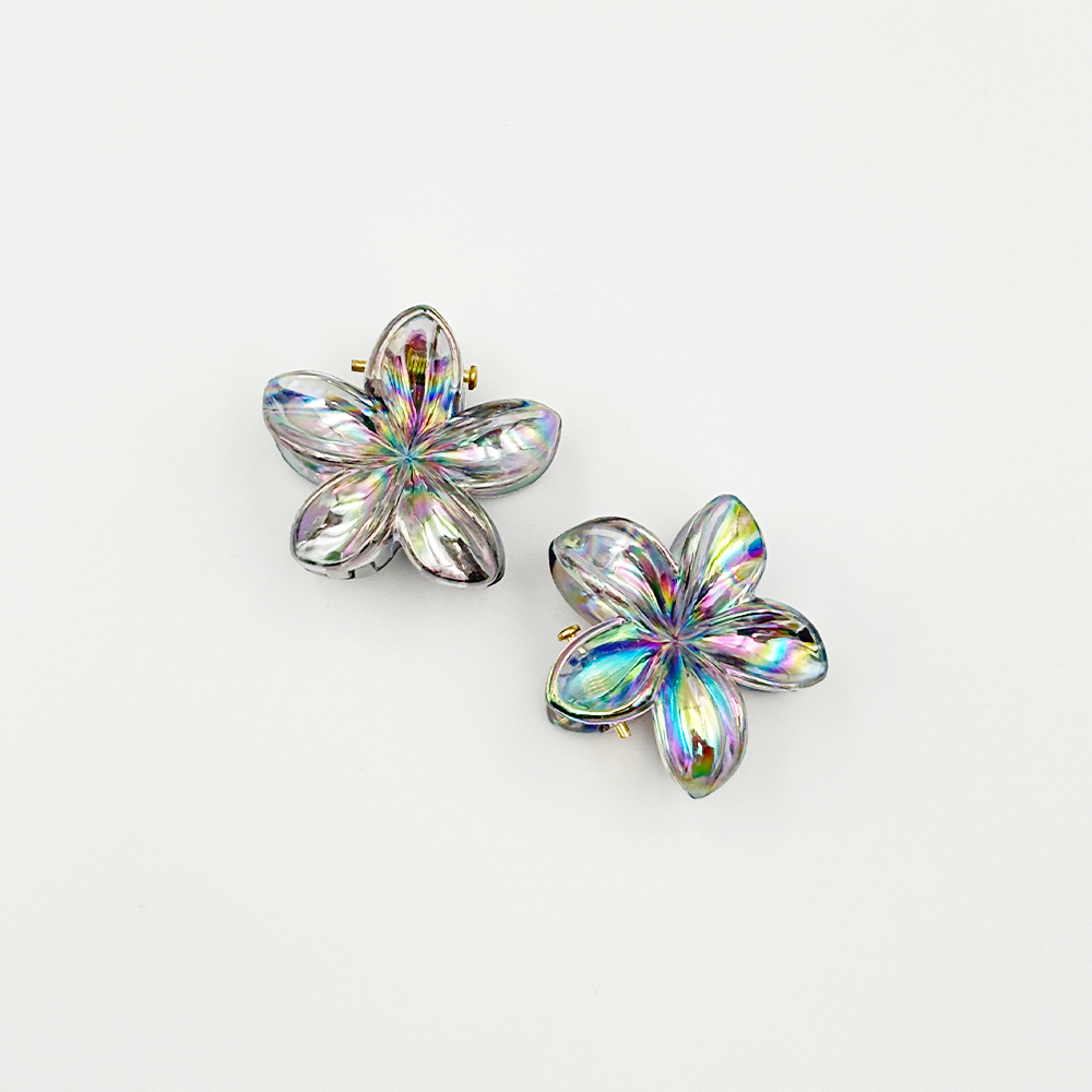 2pcs Boho Transparent Resin Flower Clips MUVAYA