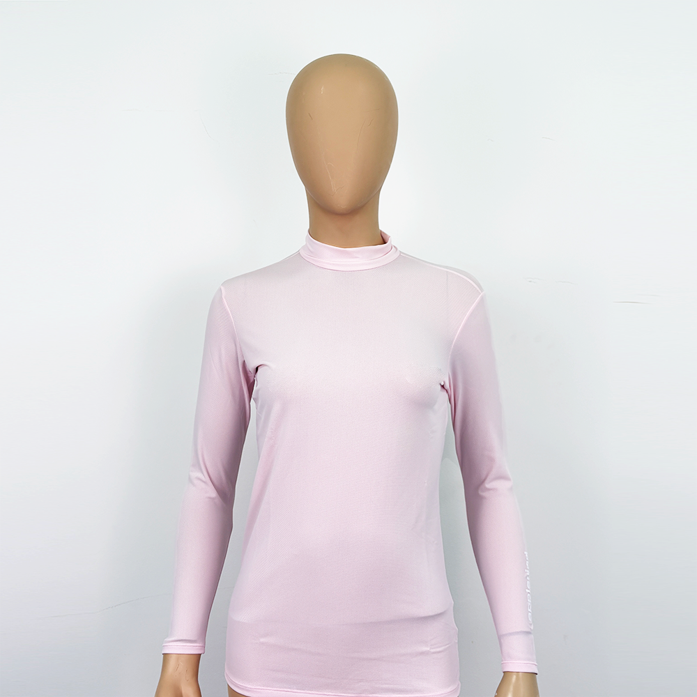 Lady´s High Neck LongSleeve All Mesh T-Shirt MUVAYA