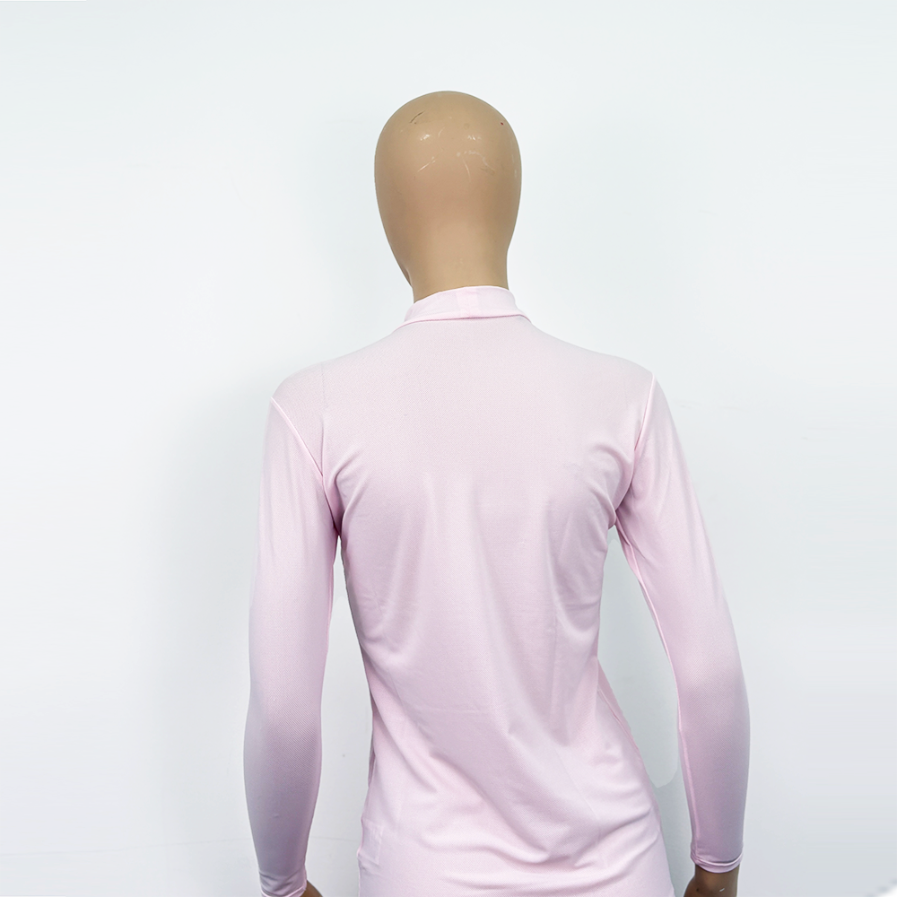 Lady´s High Neck LongSleeve All Mesh T-Shirt MUVAYA