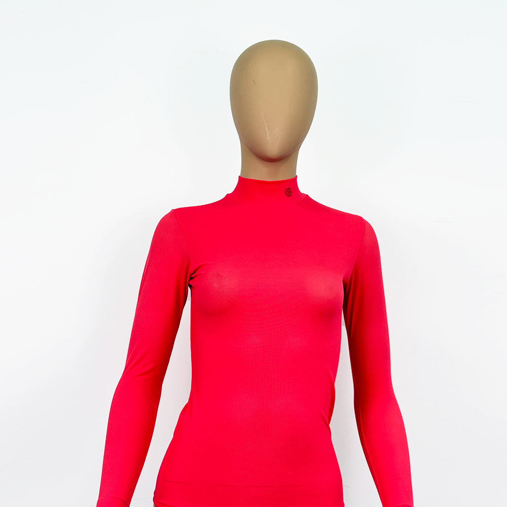 Lady´s High Neck LongSleeve All Mesh T-Shirt MUVAYA