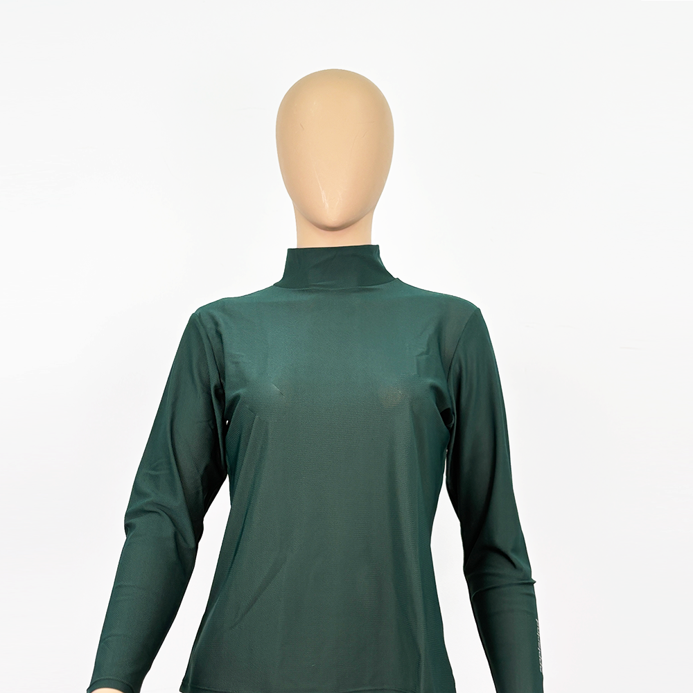 Lady´s High Neck LongSleeve All Mesh T-Shirt MUVAYA