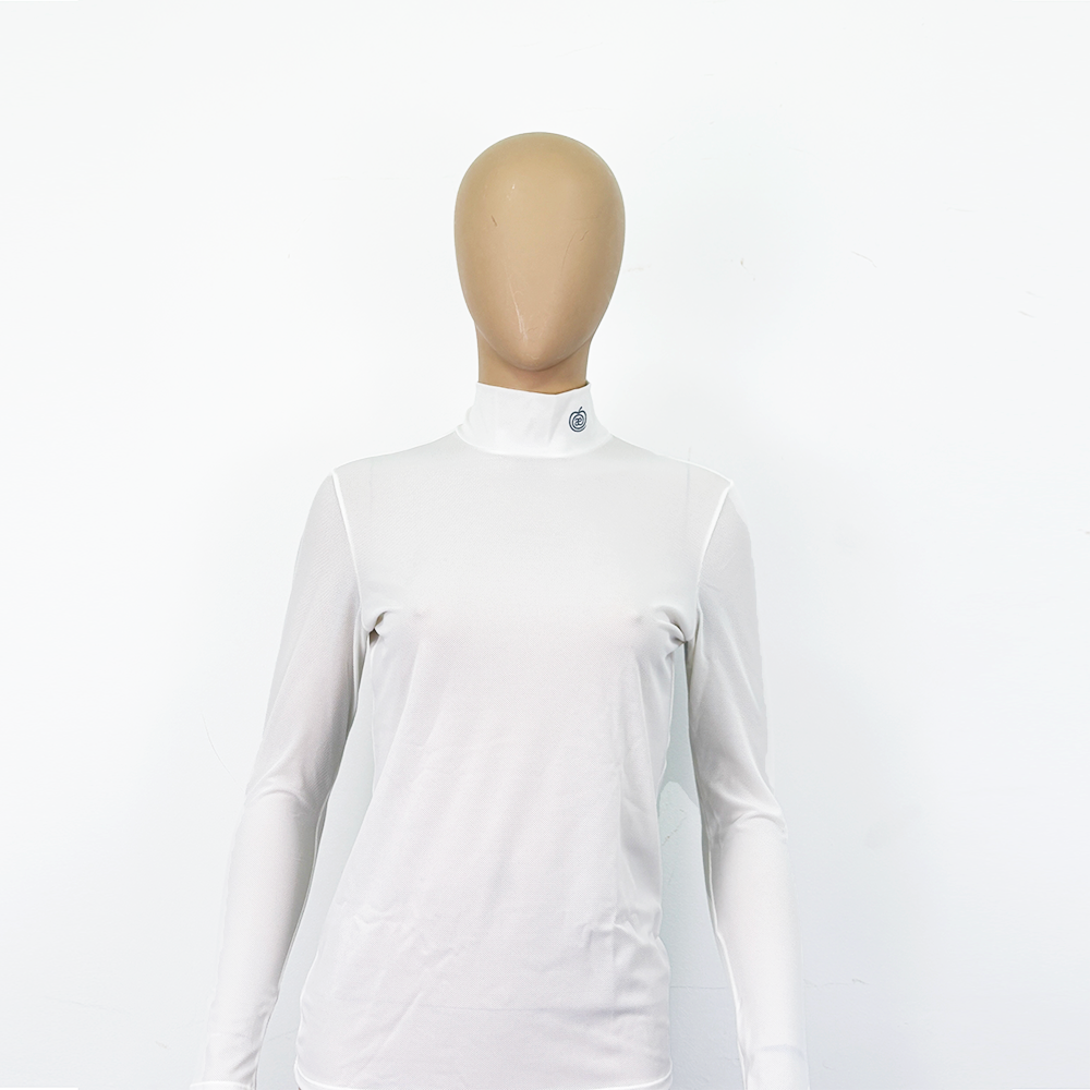 Lady´s High Neck LongSleeve All Mesh T-Shirt MUVAYA