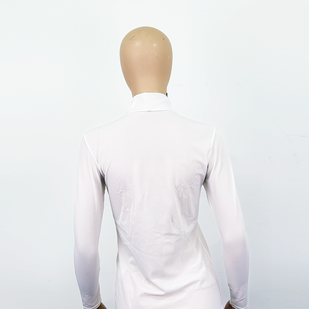 Lady´s High Neck LongSleeve All Mesh T-Shirt MUVAYA