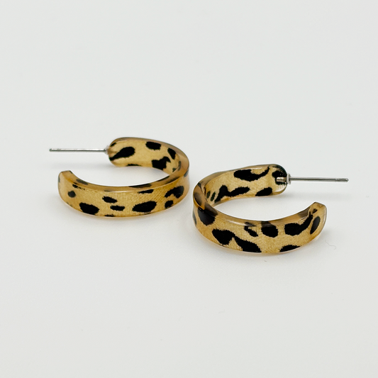 Leopard Print Hoop Earrings MUVAYA